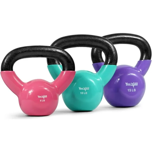 Kettlebell Cast Iron Sets with Stable Flat Bottom