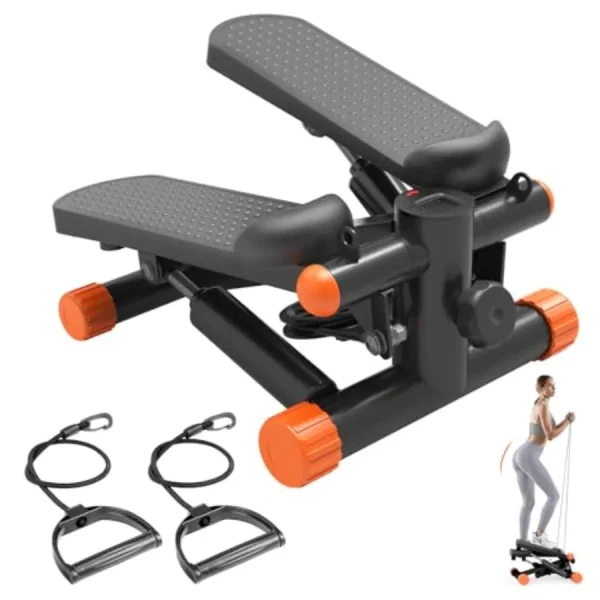 Mini Stair Steppers with Resistance Bands for Home Exercise